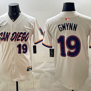 San Diego Padres 19 Gwynn Cream Cool Base Men Jersey