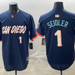 San Diego Padres 1 Seidler Navy 2026 City Connect Cool Base Men Jersey