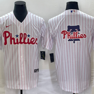MLB Phillies Blank White Baseball Logo Nike Cool Base Men Jersey