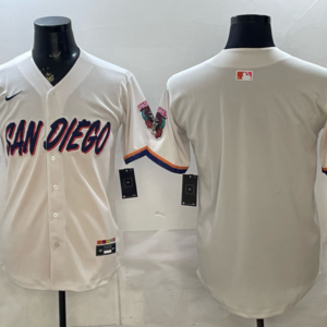 San Diego Padres Blank Cream Cool Base Men Jersey