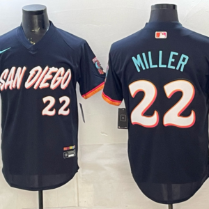 San Diego Padres 22 Miller Navy 2026 City Connect Cool Base Men Jersey