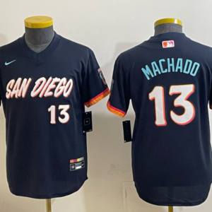 San Diego Padres 13 Machado Navy 2026 City Connect Cool Base Youth Jersey