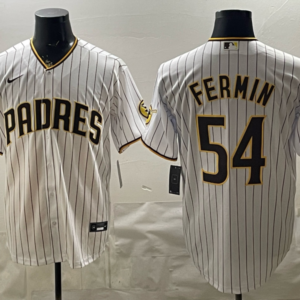 San Diego Padres 54 Fermin White Cool Base Men Jersey