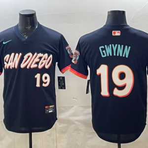 San Diego Padres 19 Tony Gwynn Obsidian 2026 City Connect Cool Base Men Jersey