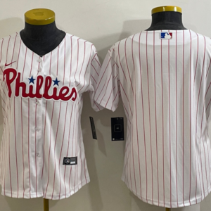 MLB Phillies Blank White Nike Cool Base Women Jersey(Run Small)