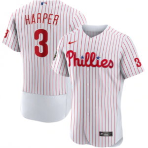 MLB Phillies 3 Bryce Harper White 2022 World Series Nike Flexbase Men Jersey