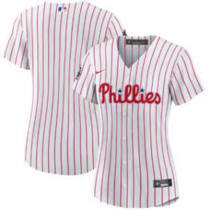MLB Phillies Blank White 2022 World Series Nike Cool Base Women Jersey(Run Small)