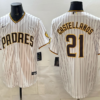 San Diego Padres 21 Castellanos White Cool Base Men Jersey