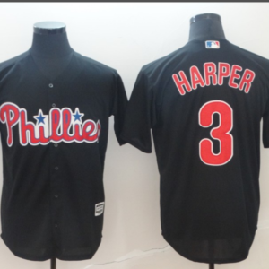 MLB Phillies 3 Bryce Harper Navy Cool Base Men Jersey