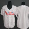MLB Phillies Blank White New Cool Base Men Jersey