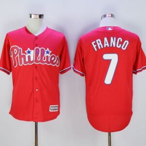 MLB Phillies 7 Maikel Franco Red New Cool Base 2016 New Flexbase Men Jersey