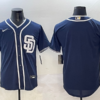 MLB Padres Blank Navy Nike Cool Base Men Jersey