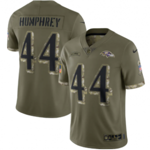 Nike Baltimore Ravens 44 Marlon Humphrey Olive 2022 Salute To Service Limited Men Jersey