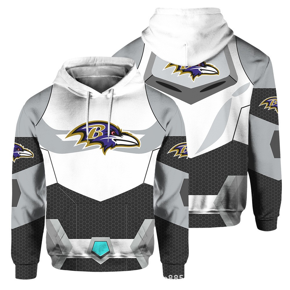 Baltimore Ravens 3D Printed Pocket Pullover Hoodie