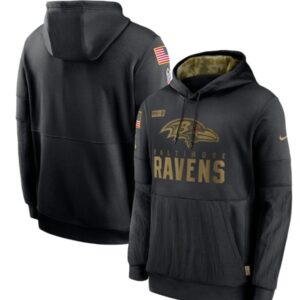 Baltimore Ravens 2020 Black Salute To Service Hoodie