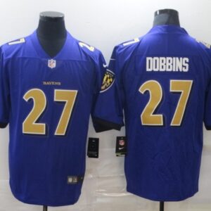 Nike Ravens 27 J.K. Dobbins Purple Color Rush Limited Men Jersey