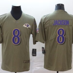 Nike Ravens 8 Lamar Jackson 2017 Limited  Salute To Service Limited Men Jersey