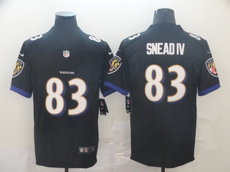 Nike Ravens 83 Willie Snead IV Black Alternate Vapor Untouchable Limited Men Jersey