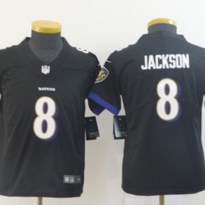 Nike Ravens 8 Lamar Jackson Black Vapor Untouchable Limited Youth Jersey