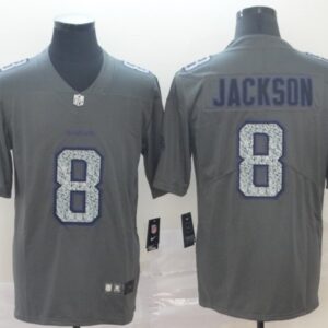 Nike Ravens 8 Lamar Jackson Gray Static Vapor Untouchable Limited Men Jersey