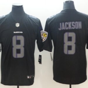 Nike Ravens 8 LaMar Jackson Black Vapor Impact Limited Men Jersey