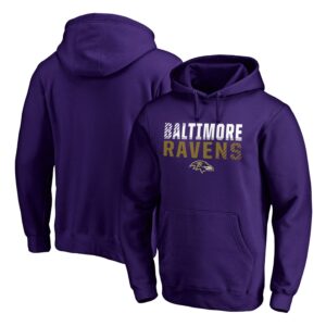 Baltimore Ravens Pro Line Purple Fade Out Pullover Men Hoodie