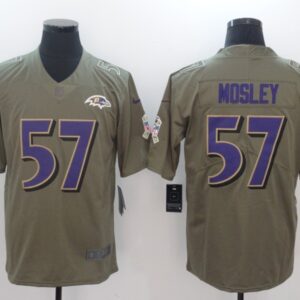 Nike Ravens 57 C.J. Mosley Olive 2017 Salute To Service Limited Men Jersey