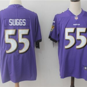 Nike Ravens 55 Terrell Suggs Purple Vapor Untouchable Limited Men Jersey