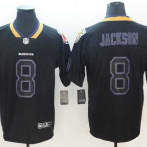 Nike Ravens 8 LaMar Jackson Black Shadow Legend Limited Men Jersey