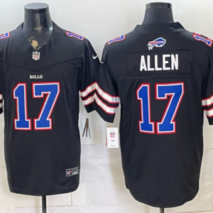 Buffalo Bills 17 Allen Black Out  F.U.S.E. Vapor Limited Men Jersey