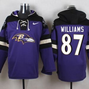Ravens 87 Maxx Williams Purple Player Pullover Sweatshirt Hoodie