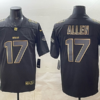 Nike Bills 17 Josh Allen Black Gold Vapor Limited Men Jersey