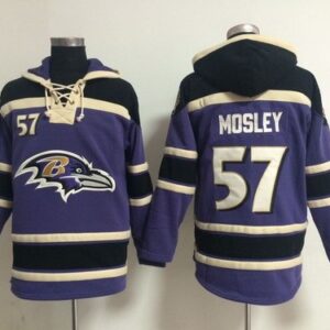 Baltimore Ravens 57 C.J. Mosley Purple Sawyer Hooded Sweatshirt Men Jersey