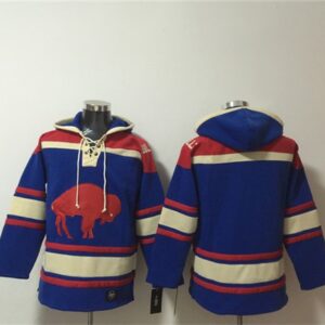 Buffalo Bills Blank Royal Ageless Must-Have Lace-Up Pullover Hoodie