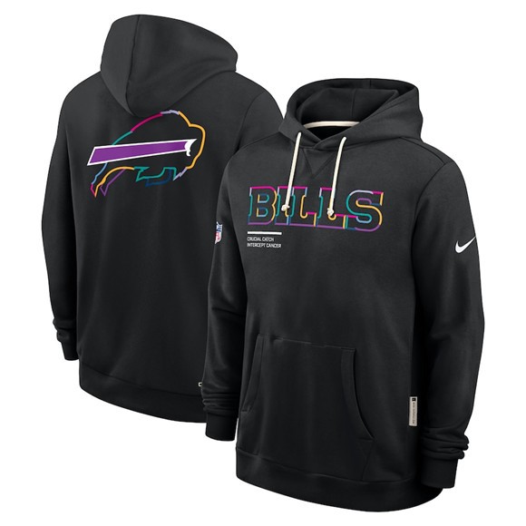 Bills Black 2025 Crucial Catch Dri-FIT Hoodie