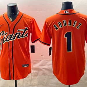 San Francisco Giants 1 Arraez Orange Cool Base Men Jersey