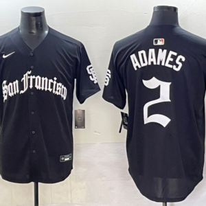 MLB Giants 2 Adames Black Nike Cool Base Men Jersey