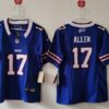 Nike Bills 17 Josh Allen Blue F.U.S.E. Vapor Limited Women Jersey