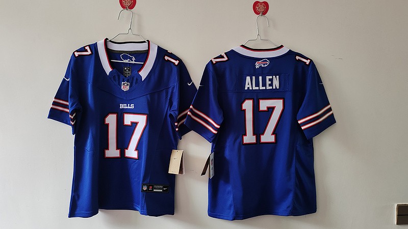Nike Bills 17 Josh Allen Blue F.U.S.E. Vapor Limited Women Jersey