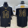 Nike Bills 14 Stefon Diggs Black Gold Thanksgiving Vapor Limited Men Jersey