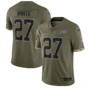 Nike Buffalo Bills 27 Tre'Davious White Olive 2022 Salute To Service Limited Men Jersey