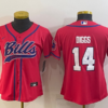 Nike Bills 14 Stefon Diggs Red Vapor Baseball Limited Women Jersey