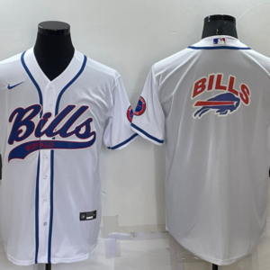 Nike Bills Blank White Vapor Baseball Logo Limited Men Jersey