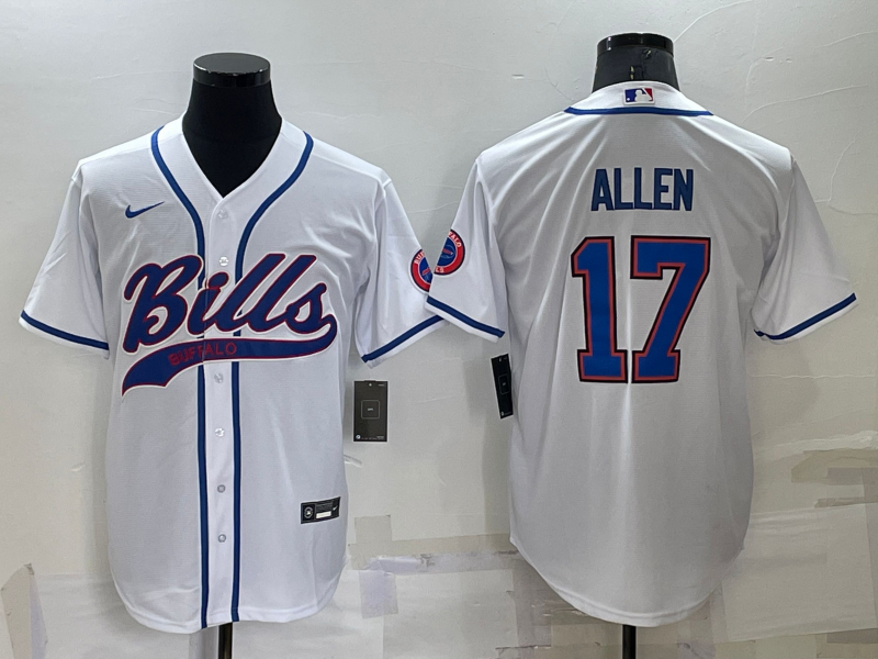 Nike Bills 17 Josh Allen White Vapor Baseball Limited Men Jersey