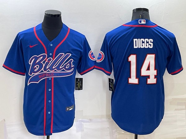 Nike Bills 14 Stefon Diggs Royal Vapor Baseball Limited Men Jersey