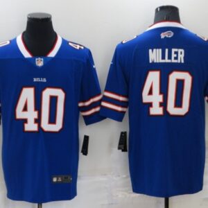 Buffalo Bills 40 Von Miller Blue Limited Vapor jersey