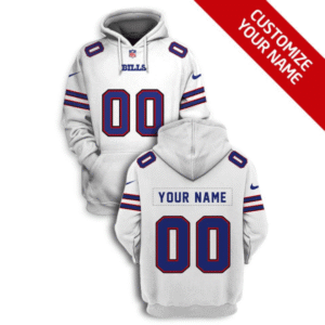 Bills Customized White 2021 Stitched New Hoodie