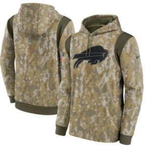 Nike Buffalo Bills Camo 2021 Salute To Service Therma Performance Pullover Hoodie