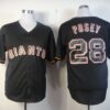 MLB Giants 28 Buster Posey Black Fashion Men Jersey
