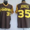 MLB Padres 35 Randy Jones Brown Mitchell and Ness Throwback Men Jersey